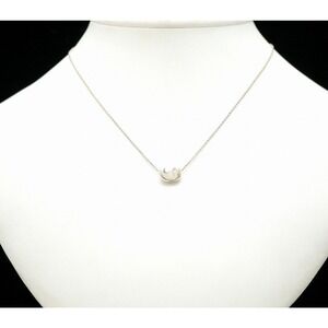 TIFFANY Co Elsa Peretti Bean Pendant Necklace Sterling Silver